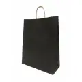 Крафт пакет черный с кручеными ручками, 260*150*350 мм - 150 шт.