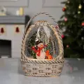 Фигура светодиодная Снежная корзинка, 20.3х15х9 см, музыка, батарейки ААх3