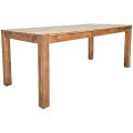 Большой обеденный стол из массива, СУНДАР, 2 метра, бежевый, для кухни, в гостиную