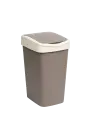 Ведро для мусора с подвижной крышкой Tandem 35л Шоколад/Слоновая кость