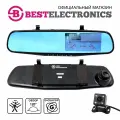 Видеорегистратор зеркало с дополнительной камерой заднего вида Best Electronics M4