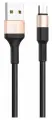 Кабель USB Hoco X26 Xpress Micro, 1 м, черный с золотом
