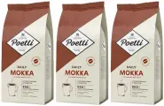 Кофе в зернах Poetti Daily Mokka, Бразилия, средняя обжарка, 100% арабика и робуста, 3 упак. по 1кг