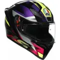 Шлем AGV K1 S FASTLAP, интегральный, чёрный, фиолетовый, розовый