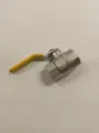 Кран шаровой для газа 1 рычаг желтый VIEIR