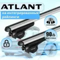 Багажник Атлант на крышу для HYUNDAI Tucson 5-дв внедорожник 2020-н. в. IV, на интегрированные рейлинги, поперечины усиленные типа аэро, 90 кг, 110 см, с замком