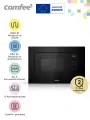 Встраиваемая микроволновая печь Comfee CBM300GB, гриль, 20 л, комби-режимы, 8 автопрограмм, таймер, разморозка по времени и весу