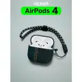 Чехол на airpods 4, для наушников айрподс 4, защитный кейс силикон soft-touch , с принтом