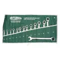 Набор накидных ключей с трещоткой Dreamcar зеленый, 8-24, 14 шт. DC-000-0694144