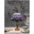 Винтажная настольная лампа Тиффани с абажуром, светильник для комнаты, кухни, спальни GSMIN GS-29 диаметр 20см высота 35см (Дизайн 1)