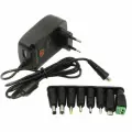 Блок питания универсальный 3В - 12В 30Вт от сети + USB порт, с регулируемым напряжением и комплектом насадок, KS-is