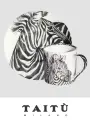 Кофейная пара TAITU WILD SPIRIT Zebra, 100 мл, костяной фарфор, 1 персона