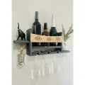 Настенная полка для бутылок и бокалов midi_gry/g