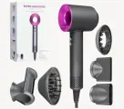 Фен для волос Super Hair Dryer, 5 насадок / Стайлер для укладки волос / Фен для волос с насадками / Фен стайлер для волос / Фен профессиональный