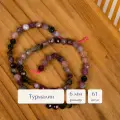 Бусины из натуральных камней в огранке Facets 6 мм турмалин для рукоделия и создания браслетов, колье и бус