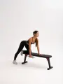 Скамья силовая для жима, горизонтальная, черная, нагрузка 150 кг