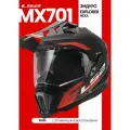 Шлем кроссовый для мотоцикла LS2 MX701 EXPLORER HEXA Black Red Grey XL