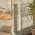 Вертикальный дизайн радиатор отопления Warm Design OMEGA, белый (4 секции, 1500х180мм)