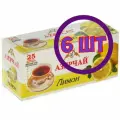 Чай Азерчай Лимон черный 25 пак.*1,8 гр (комплект 6 шт.) 2760049