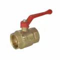 Кран шаровой латунь 11Б27фт1М Ду 40 Ру25 ВР полнопроходной рычаг красный VALFEX VF.214. LR1.112
