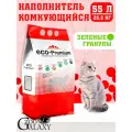 Eco-premium Наполнитель древесный комкующийся зелёный чай 55 л