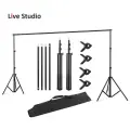 Система Установки Фона для Фото 3*2,6 м Live Studio. Стойка для фотофона 2,6х3м П-образная с прищепками и сумкой. Каркас держатель крепление фона
