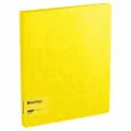 Папка на 4 кольцах Berlingo Neon, 24мм, 1000мкм, желтый неон, D-кольца, с внутр. карманом