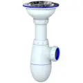 Бутылочный сифон для раковины, для мойки unicorn Сифон для кухни с чашкой D112, без перелива, Unicorn (В412)