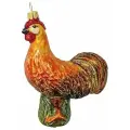 Irena-Co елочная игрушка, стекло Петушок