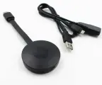Беспроводной ТВ адаптер ChromeCast GSMIN G2 Wi-Fi HDMI приставка 4K (Черный)