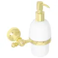 Дозатор жидкого мыла настенный Veragio Gialetta VR. GIL-6470. DO, керамика/золото