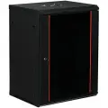Телекоммуникационный шкаф 19 дюймов 15U 600х500 настенный черный W&T C156050BWTWOF