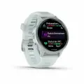 Умные Часы Garmin Forerunner 570 42mm AMOLED светло-серый с бело-голубым ремешком