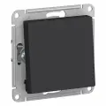 Переключатель 1-клавишный ATLASDESIGN, скрытый монтаж, карбон | код. ATN001061 | Schneider Electric (5шт. в упак.)