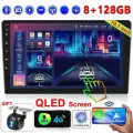 Android Универсальная автомагнитола 2din 10.1 дюймов 8+128Гб 8 ядерный процессор, QLED экран, автозвук DSP,4G,7862S, TDA7851-TDA7708