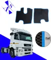 Автомобильные коврики EVA/ЕВА/ЭВА для КАМАЗ 5490 Нео/KAMAZ 5490 Neo 2013-н. в черный голубой