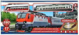 Железная дорога свет+звук, длина пути 280см, кор.20,5*46,5*4см