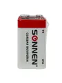 12шт Батарейка SONNEN, Крона (6R61, 6F22, 1604), солевая, 1
