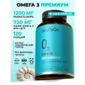 LeafToGo Омега 3 1320 мг жир рыб диких пород и витамин Е / Omega 3 120 капсул