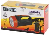 Фонарик кемпинговый походный ударопрочный, 2 режима, 15 LED, вилка для подзарядки TSP10 Трофи , ЭРА Б0016537 (1 шт.)