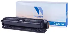 Лазерный картридж NV Print NV-CE271AC для HP LaserJet Color CP5525dn, CP5525n, CP5525xh, M750dn, M750n (совместимый, голубой, 15000 стр.)