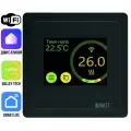 Программируемый терморегулятор с цветным сенсорным TFT дисплеем SMART HEAT Wi-Fi BLACK и голосовым управлением Алиса 400111 черный