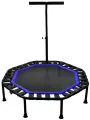 Батут для фитнеса/джампинга с ручкой 120см цвет: синий, складной.