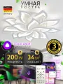 Светодиодная люстра Smart с пультом ДУ, с системой умного дома 200W, белый