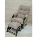 Кресло-маятник, с пуфом, с карманами, велюр, нагрузка до 120кг