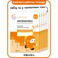 Набор больших рабочих тетрадей по математике от рождения до школы для детей 5-6 лет, ФГОС, ФОП (5 одинаковых тетрадей)
