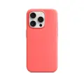 Чехол силиконовый Магсейф для iPhone 15 Pro Max Guava с анимацией NFC, Silicone case Магсейф для айфон 15 Про Макс - Гуава