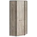 Коллекция Клео Шкаф угловой Дуб Юкон/Ателье темное (для одежды, распашной, в прихожую, в спальню, с полками, со штангой)