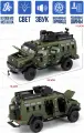 Джип внедорожник военный (1:24) 23 см металлический инерционный с открывающимися дверьми, капотом и другими элементами, со световыми и звуковыми эффектами, коричневый