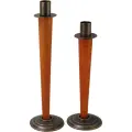 Подсвечники Альберти Ливио&Ко Пара, винтажный стиль, дерево, бронза